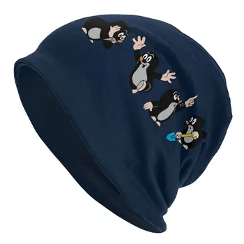 Bu Küçük Maulwur Skullies Kasketleri Şapka Hayvan Karikatür Sonbahar Kış Sokak Erkek Olgun Kadın Sıcak Kaput Örgü Şapkalar Kapaklar 