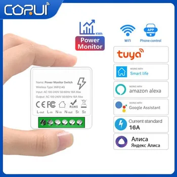 CORUI 16A Tuya Wifi akıllı Anahtar Mini akıllı anahtar Modülü Desteği 2 yönlü Kontrol Kablosuz Akıllı Ev Alexa İle Çalışmak Google Ev