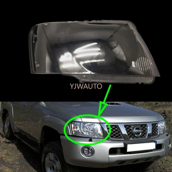 Far Lens Nissan Patrol için 2004 ~ 2011 far kapağı araba ışık cam değiştirme otomatik kabuk projektör Lens