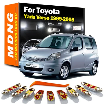 MDNG 9 Adet Canbus LED Lamba İç Harita kubbe ışık Kiti Toyota Yaris Verso İçin 1999 2000 2001 2002 2003 2004 2005 Araba Aksesuarları
