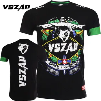 VSZAP RİO Kısa Kollu Spor Yarım Kollu İsa Mücadele T-shirt MMA Ücretsiz Mücadele Tay Boks Jiu-jitsu Kapsamlı Eğitim